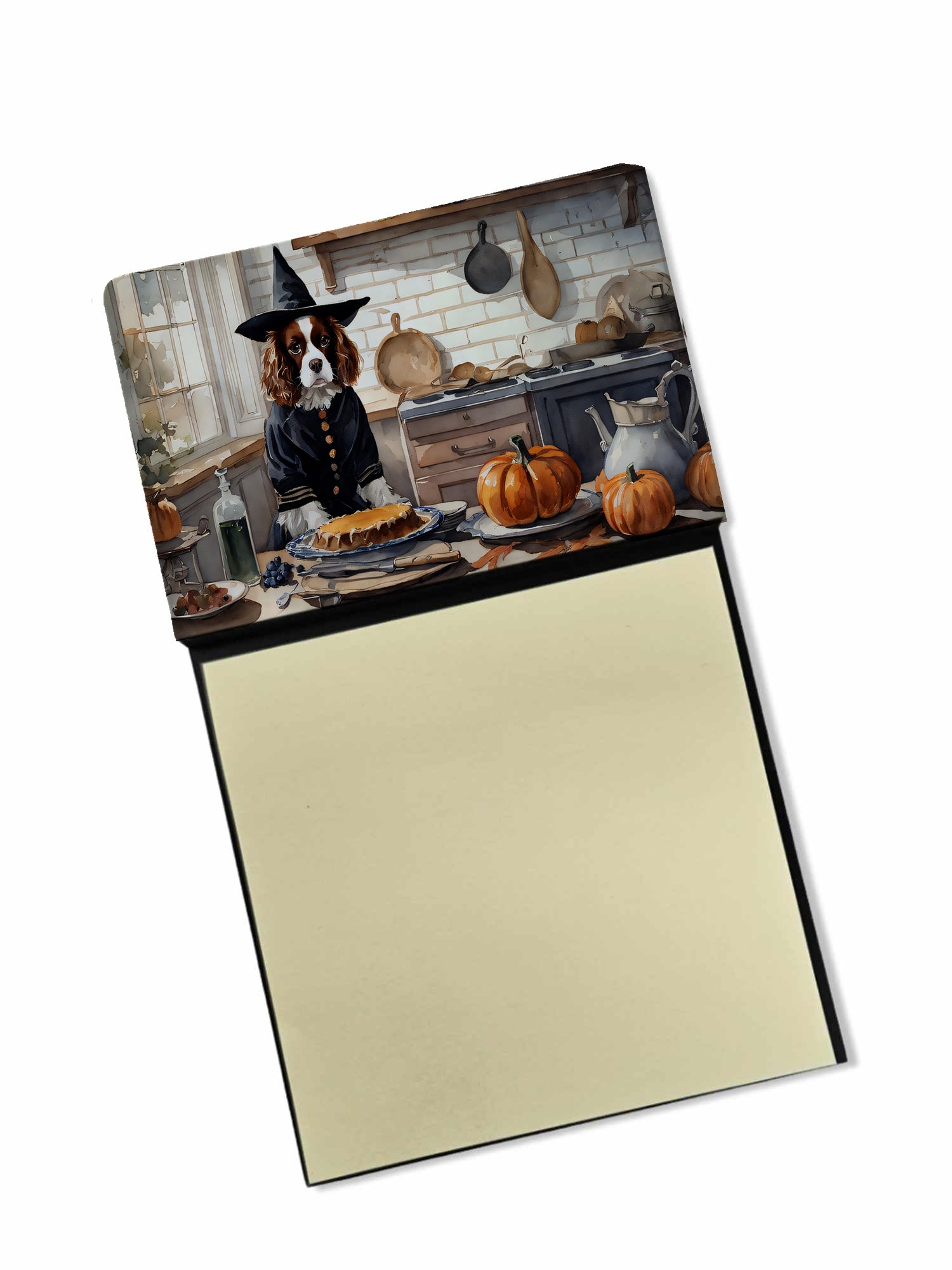 Buy this Cavalier Spaniel Fall Kitchen Pumpkins Sticky Note Holder