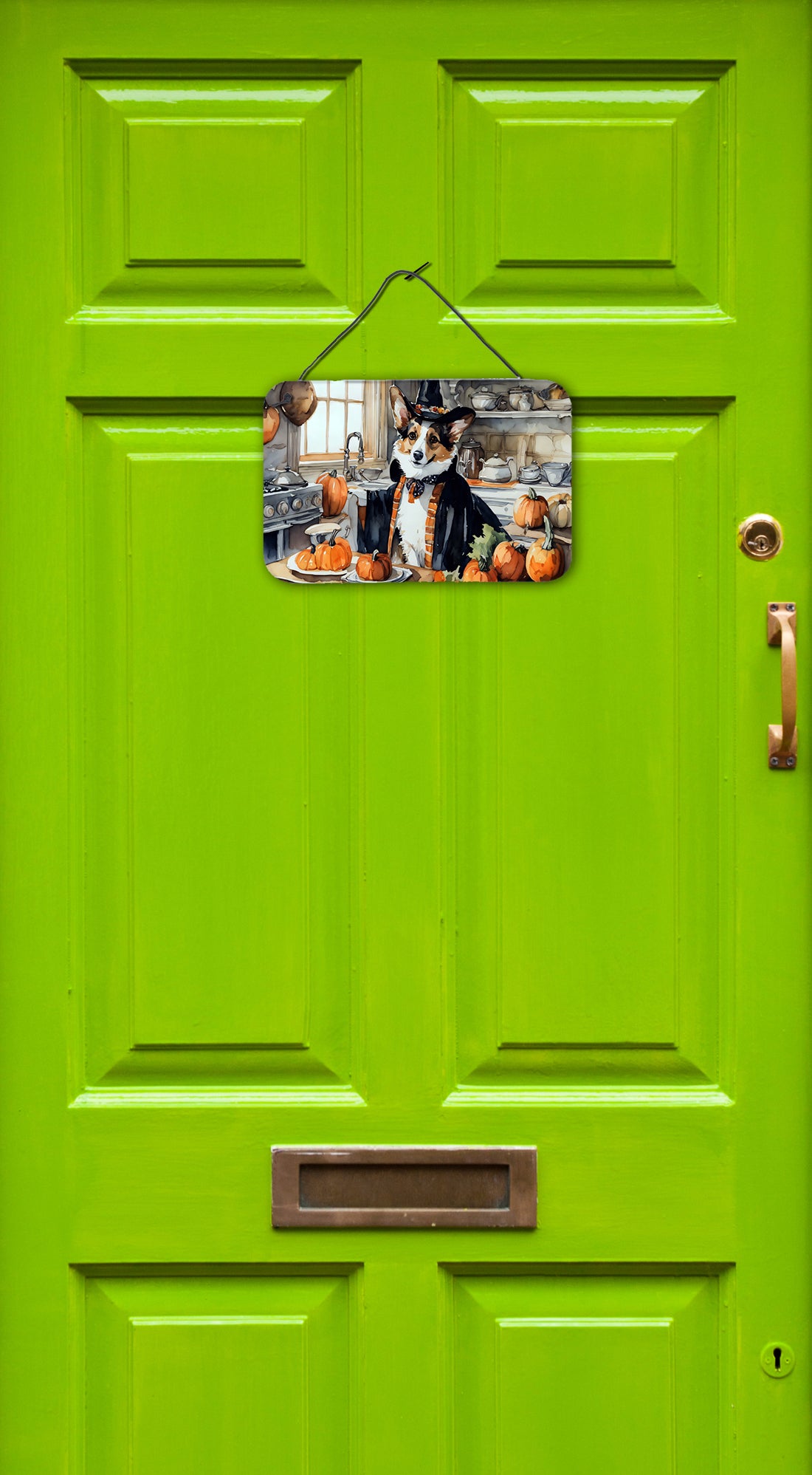 Corgi Fall Kitchen Pumpkins Wall or Door Hanging Prints