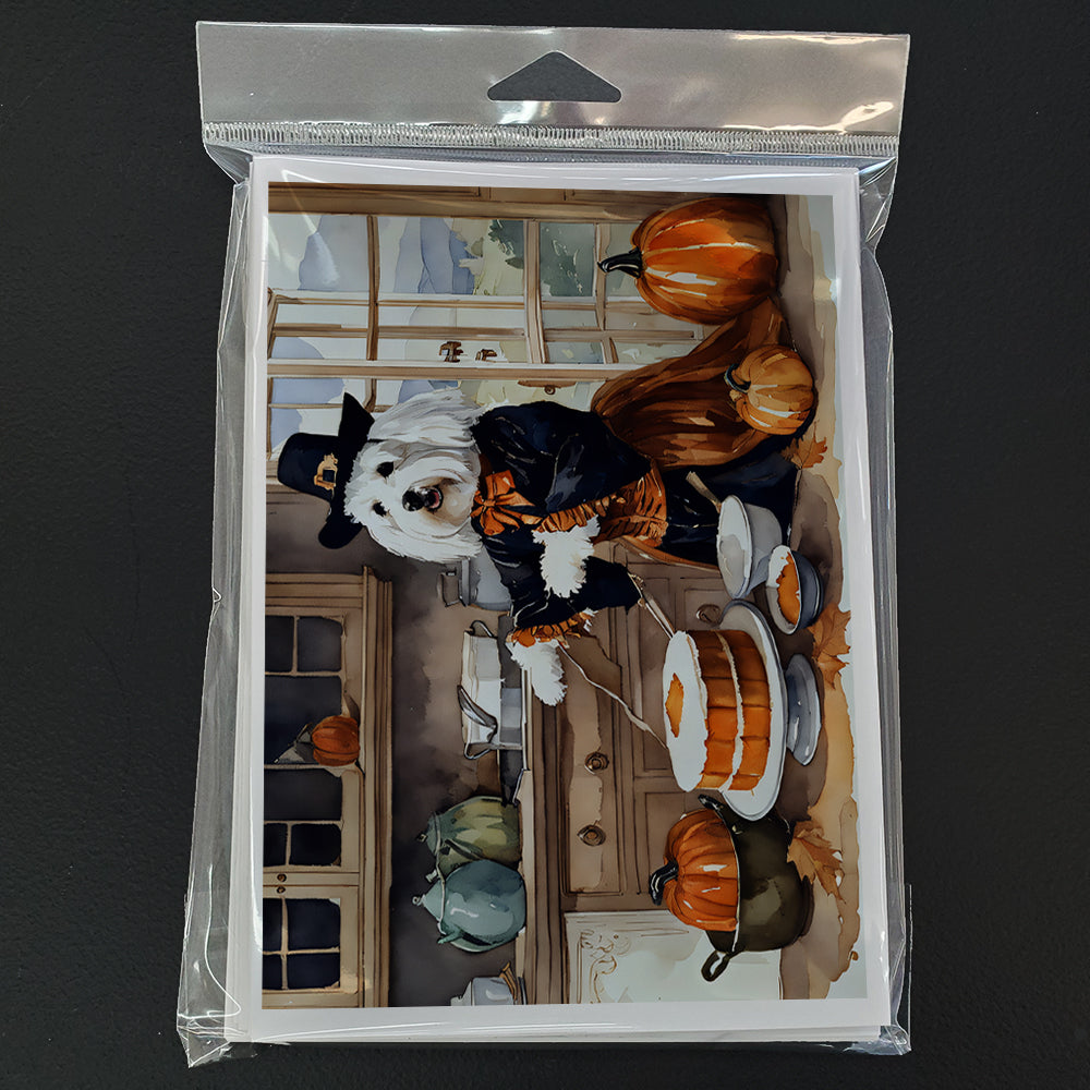 Coton De Tulear Fall Kitchen Pumpkins Greeting Cards Pack of 8