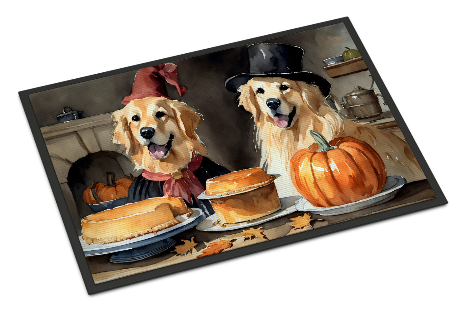 Buy this Golden Retriever Fall Kitchen Pumpkins Doormat