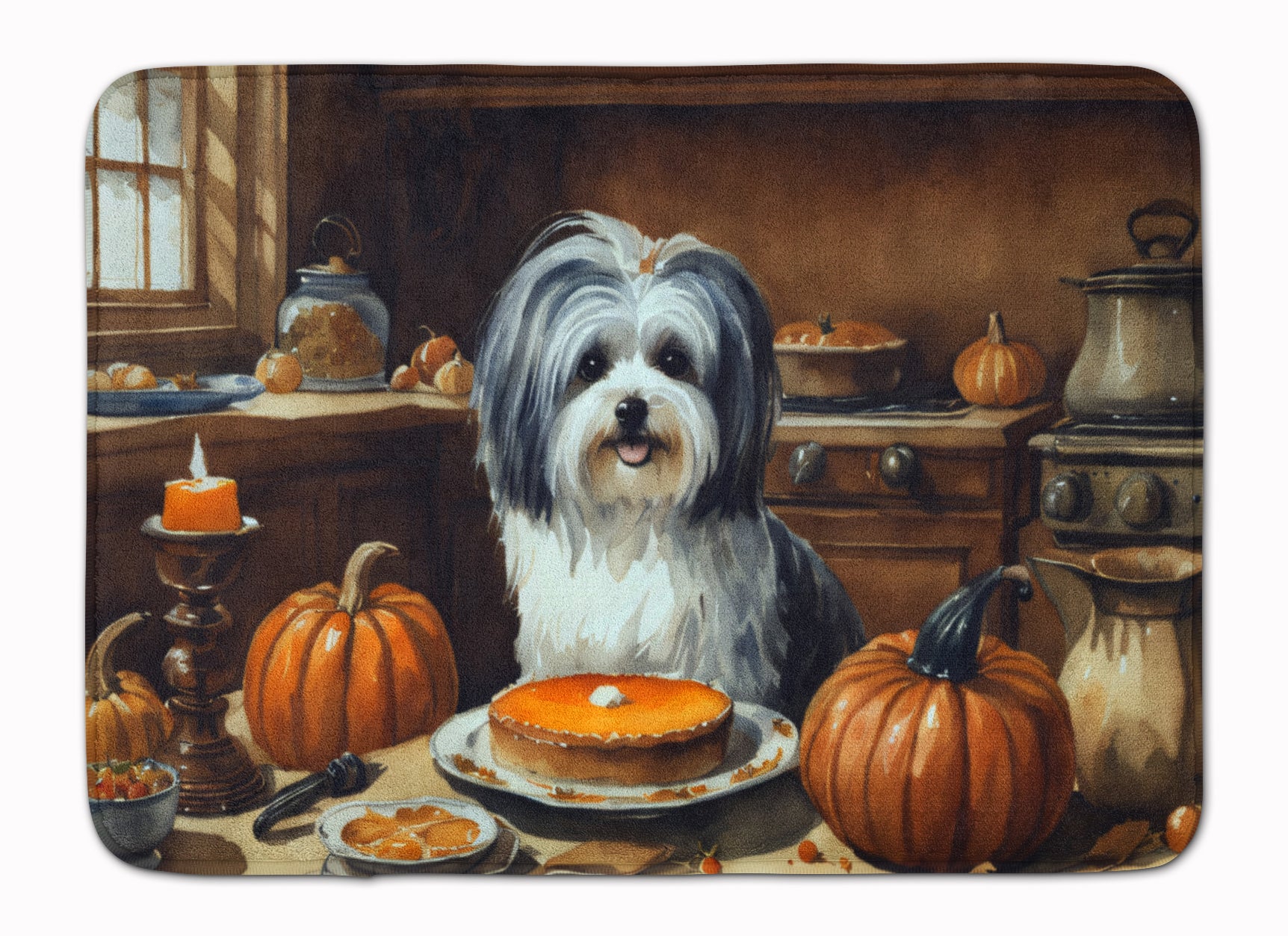 Buy this Havanese Fall Kitchen Pumpkins Memory Foam Kitchen Mat