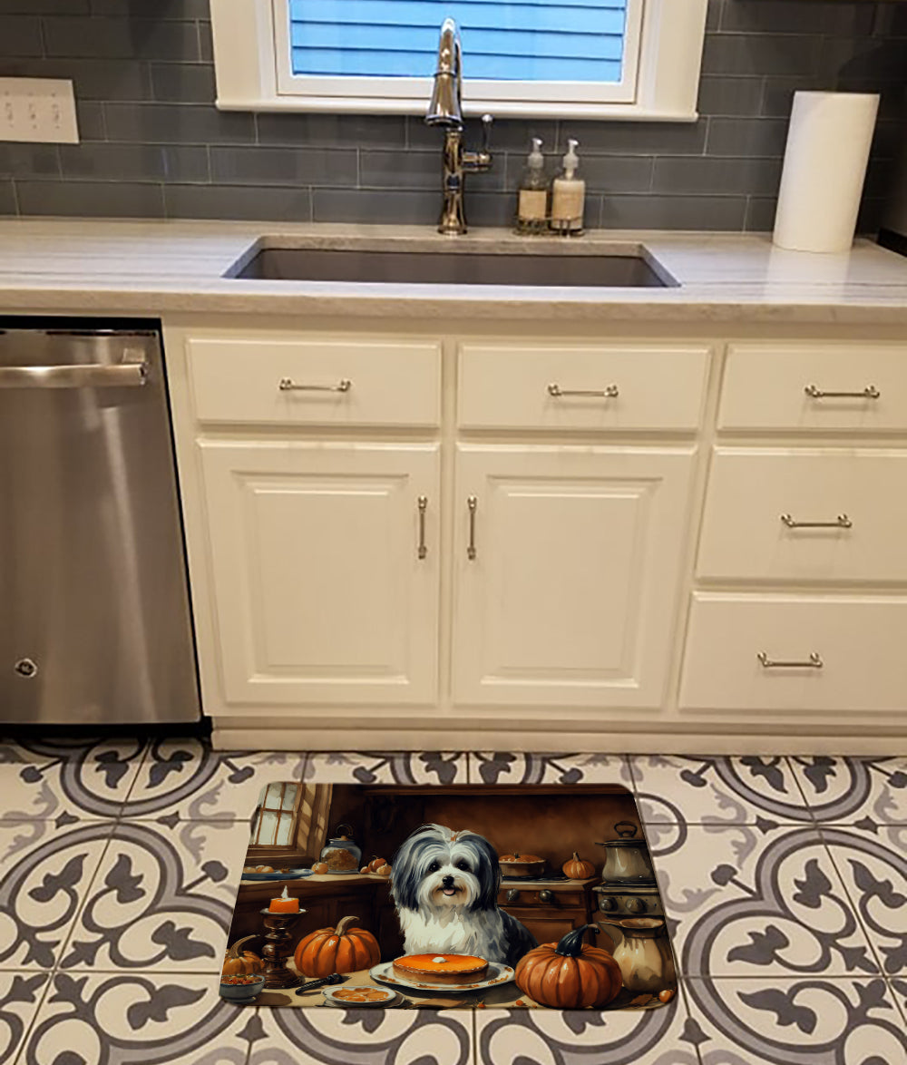 Havanese Fall Kitchen Pumpkins Memory Foam Kitchen Mat