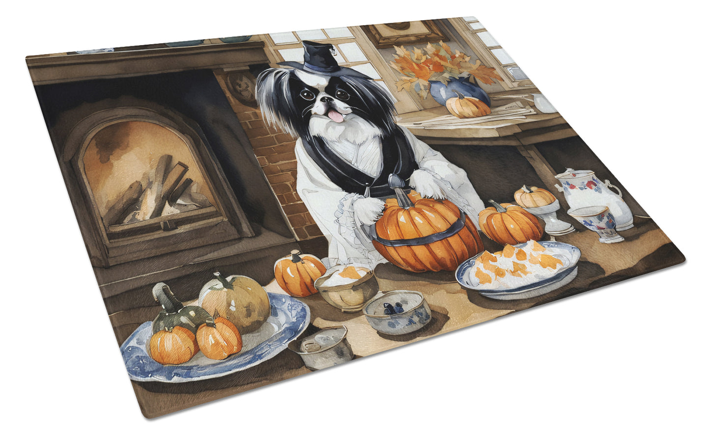 Buy this Japanese Chin Fall Kitchen Pumpkins Glass Cutting Board