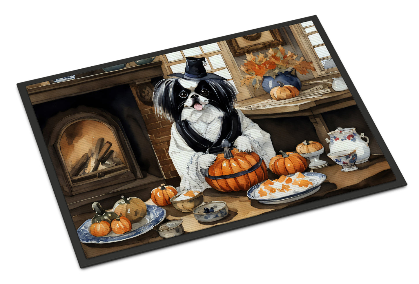 Buy this Japanese Chin Fall Kitchen Pumpkins Doormat