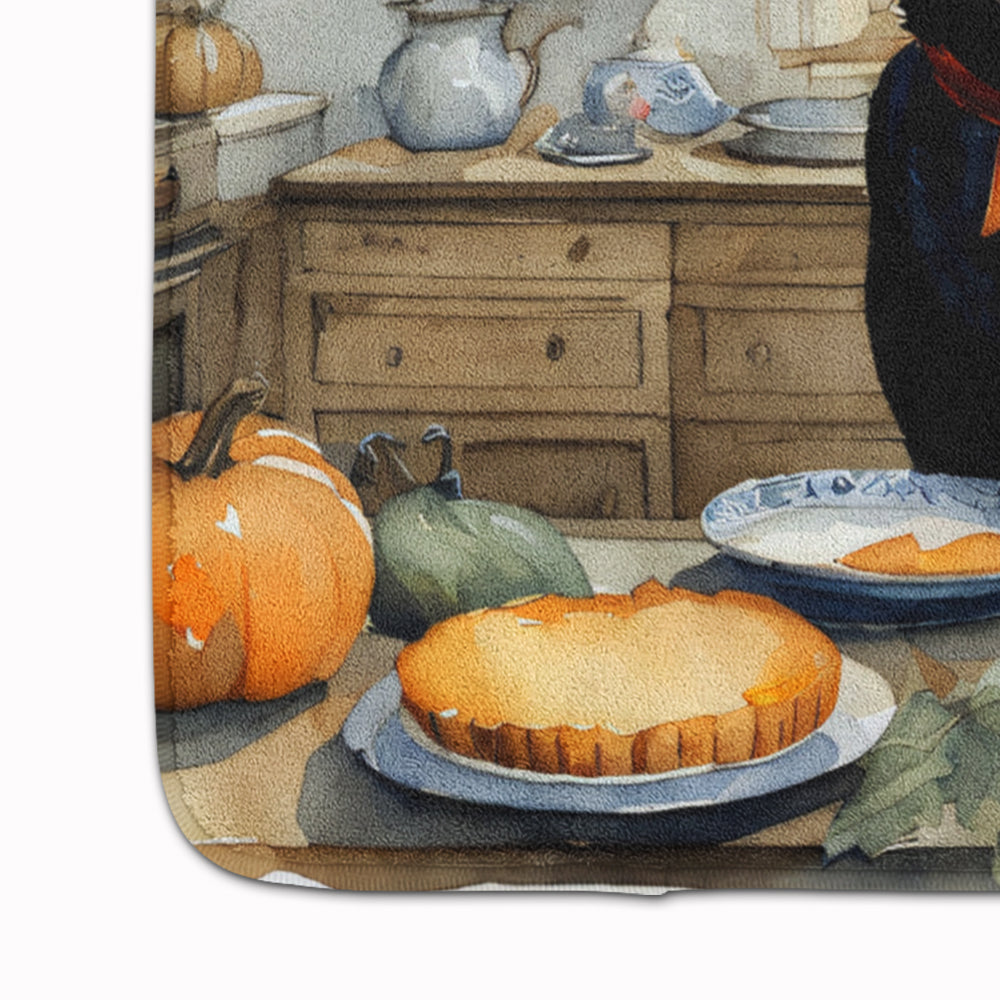 Black Lab Fall Kitchen Pumpkins Memory Foam Kitchen Mat