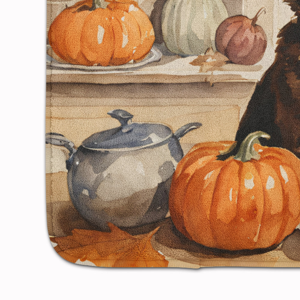 Chocolate Lab Fall Kitchen Pumpkins Memory Foam Kitchen Mat