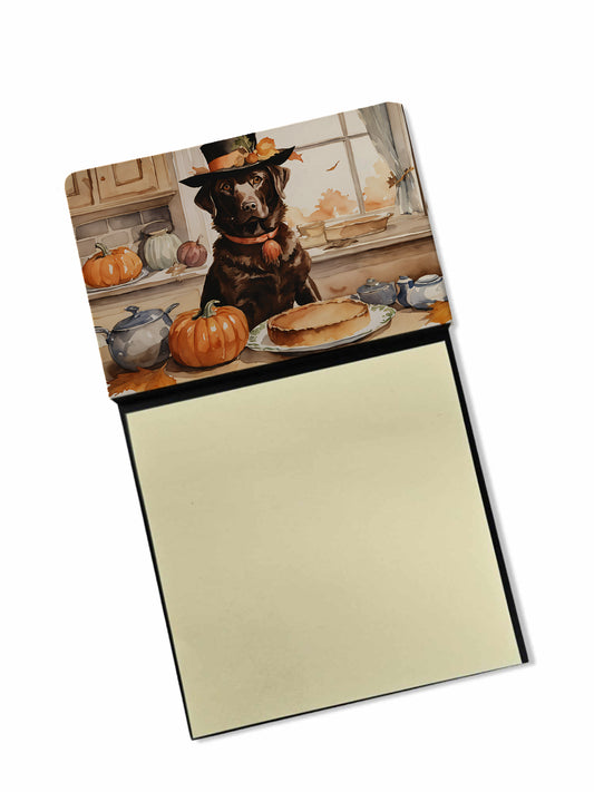 Buy this Chocolate Lab Fall Kitchen Pumpkins Sticky Note Holder