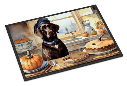 Buy this Chocolate Lab Fall Kitchen Pumpkins Doormat