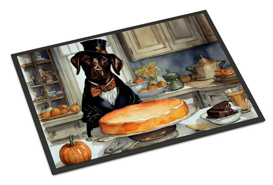 Buy this Chocolate Lab Fall Kitchen Pumpkins Doormat