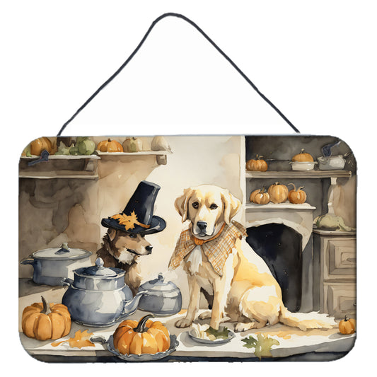 Buy this Yellow Lab Fall Kitchen Pumpkins Wall or Door Hanging Prints