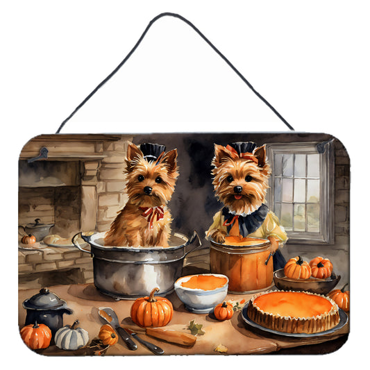 Buy this Norwich Terrier Fall Kitchen Pumpkins Wall or Door Hanging Prints