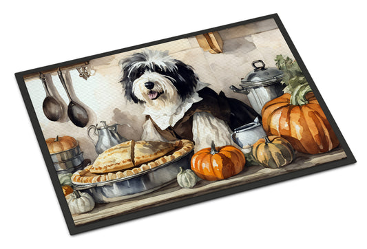 Buy this Old English Sheepdog Fall Kitchen Pumpkins Doormat