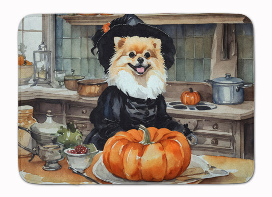 Buy this Pomeranian Fall Kitchen Pumpkins Memory Foam Kitchen Mat