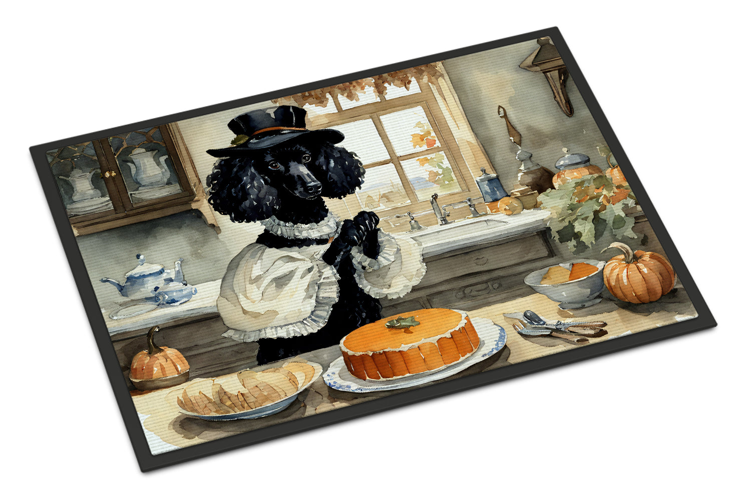 Buy this Poodle Fall Kitchen Pumpkins Doormat