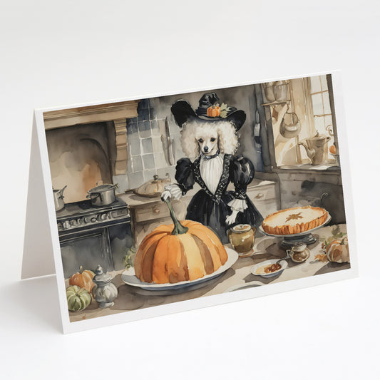 Buy this Poodle Fall Kitchen Pumpkins Greeting Cards Pack of 8