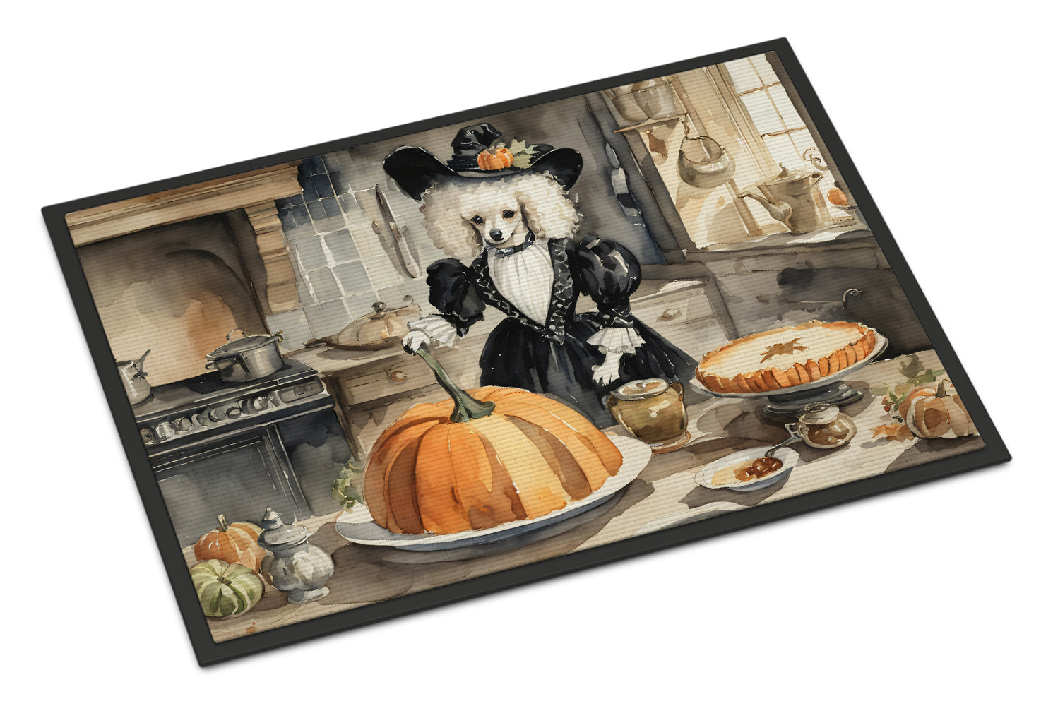 Buy this Poodle Fall Kitchen Pumpkins Doormat