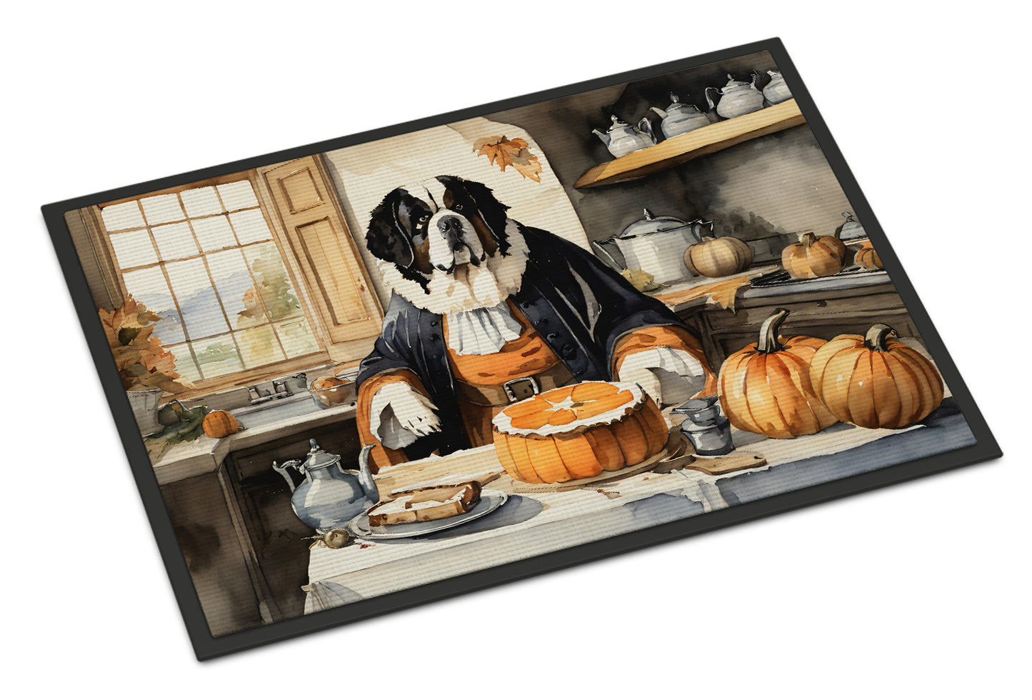 Buy this Saint Bernard Fall Kitchen Pumpkins Doormat