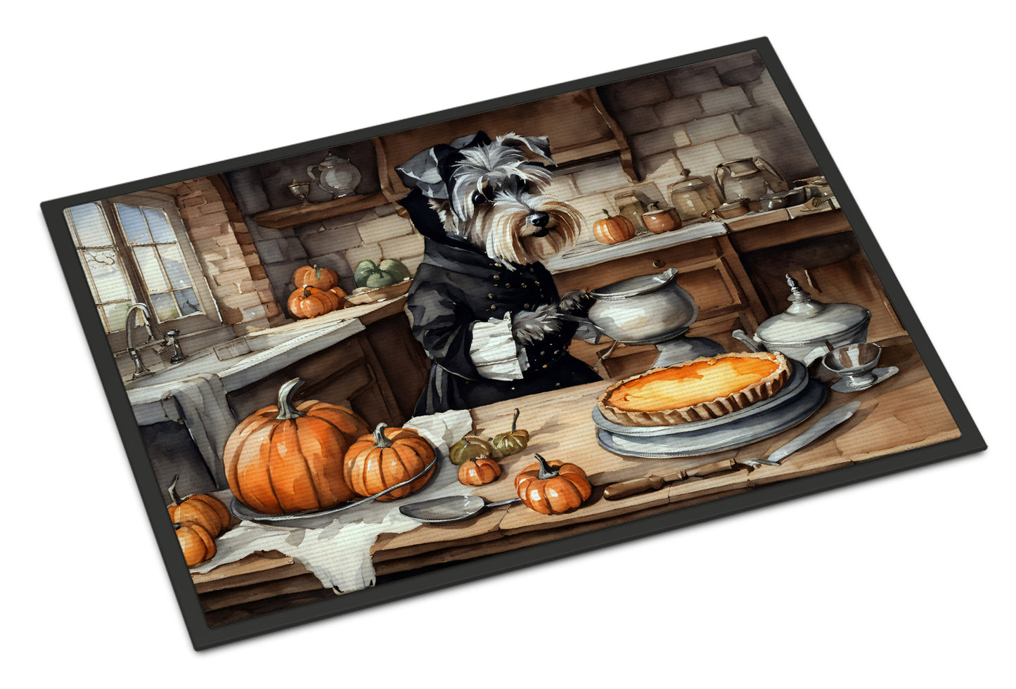 Buy this Schnauzer Fall Kitchen Pumpkins Doormat