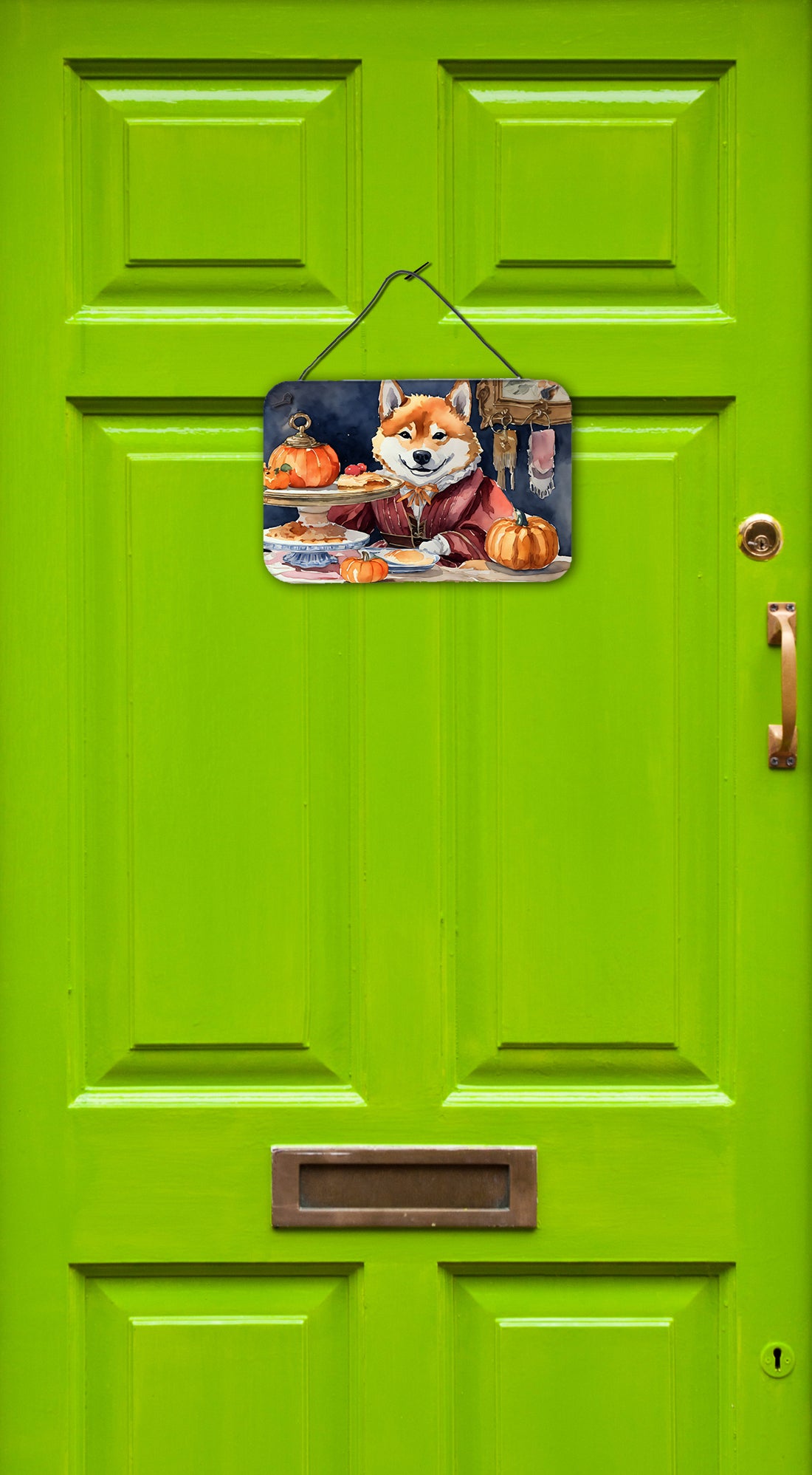 Shiba Inu Fall Kitchen Pumpkins Wall or Door Hanging Prints