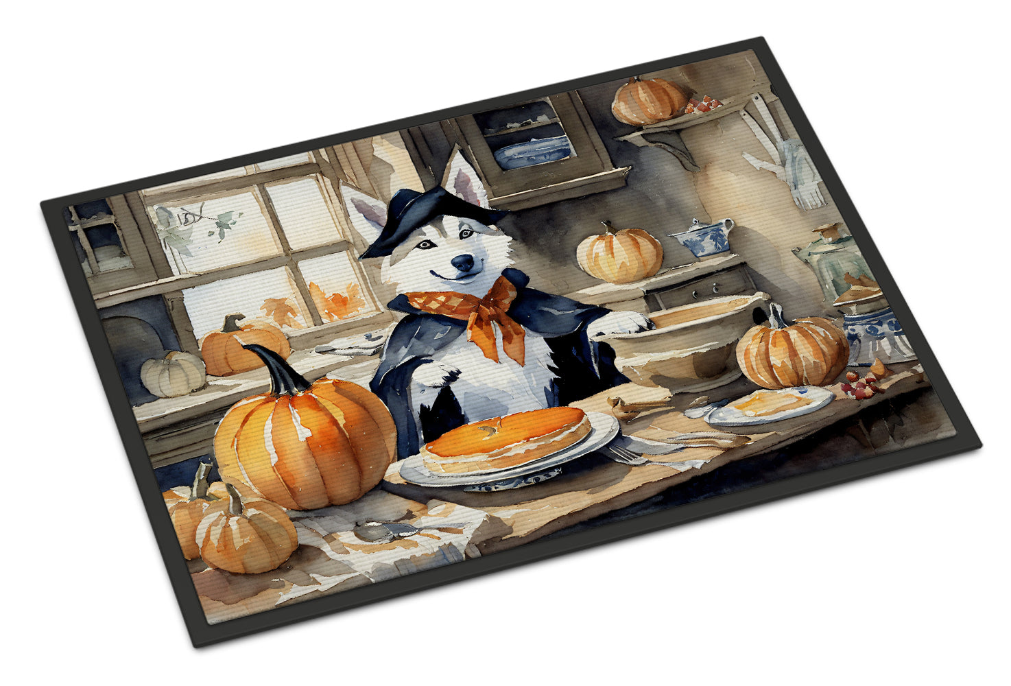 Buy this Siberian Husky Fall Kitchen Pumpkins Doormat