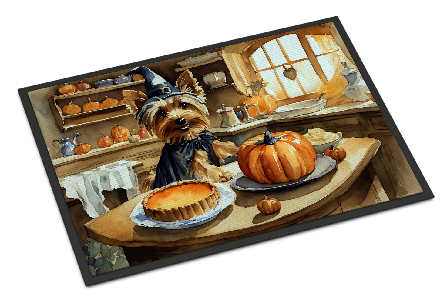 Buy this Silky Terrier Fall Kitchen Pumpkins Doormat