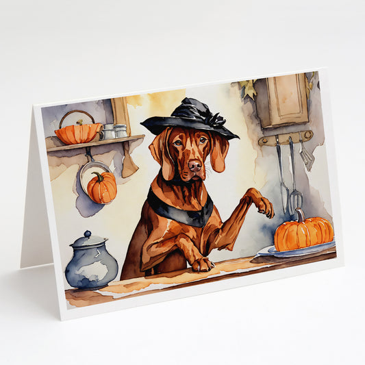 Buy this Vizsla Fall Kitchen Pumpkins Greeting Cards Pack of 8