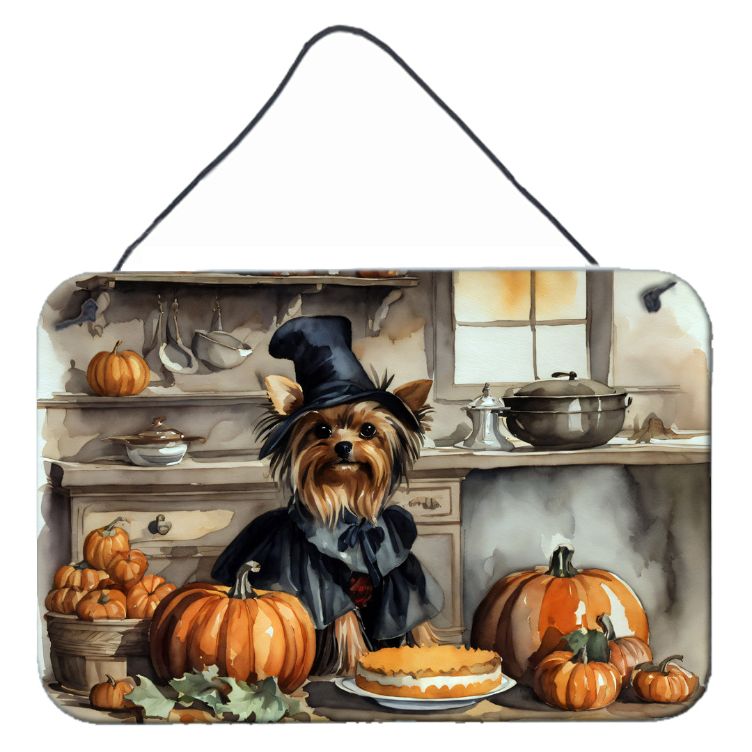 Buy this Yorkie Fall Kitchen Pumpkins Wall or Door Hanging Prints