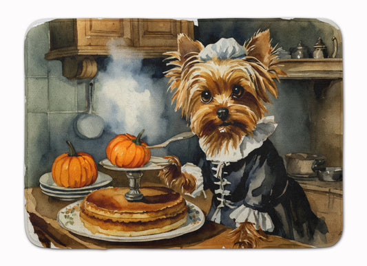 Buy this Yorkie Fall Kitchen Pumpkins Memory Foam Kitchen Mat