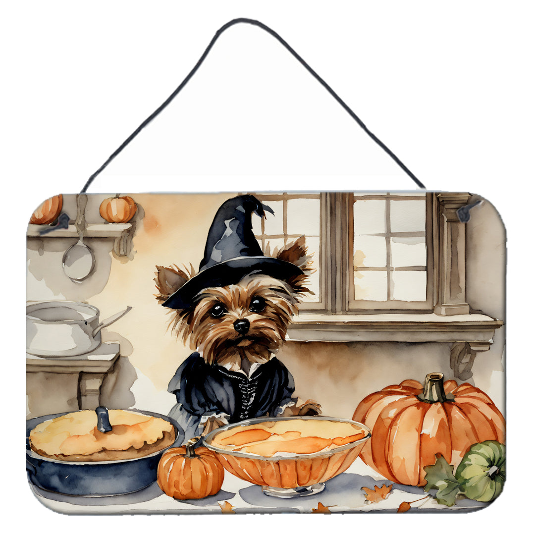 Buy this Yorkie Fall Kitchen Pumpkins Wall or Door Hanging Prints