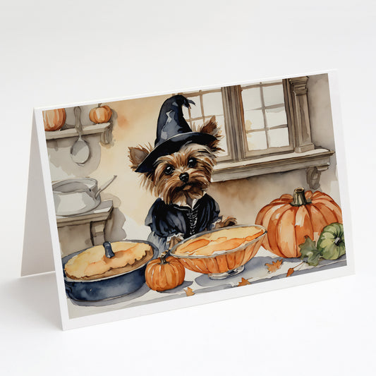 Buy this Yorkie Fall Kitchen Pumpkins Greeting Cards Pack of 8