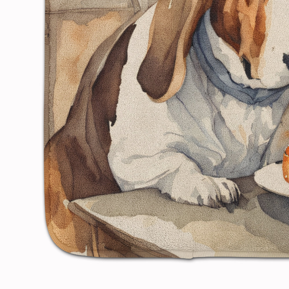 Basset Hound Fall Kitchen Pumpkins Memory Foam Kitchen Mat