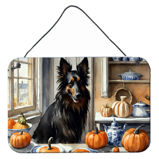 Buy this Belgian Sheepdog Fall Kitchen Pumpkins Wall or Door Hanging Prints