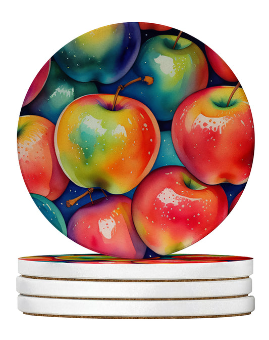 Buy this Colorful Apples Large Sandstone Coasters Pack of 4