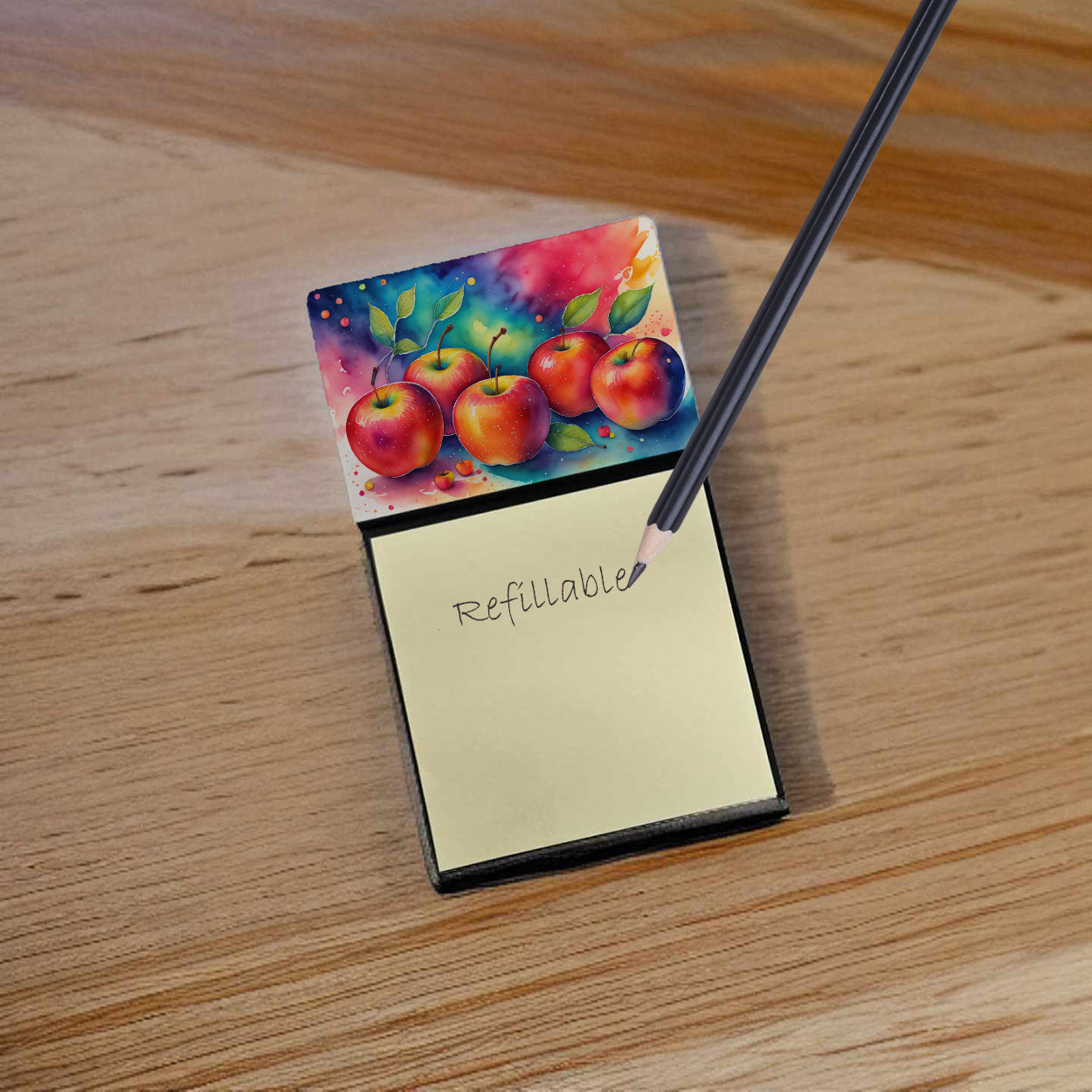 Colorful Apples Sticky Note Holder