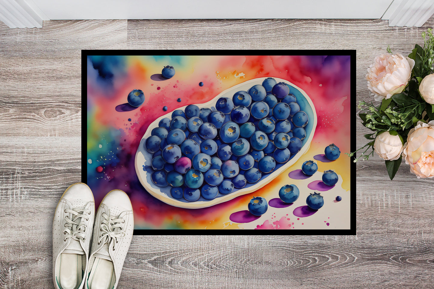 Colorful Blueberries Doormat