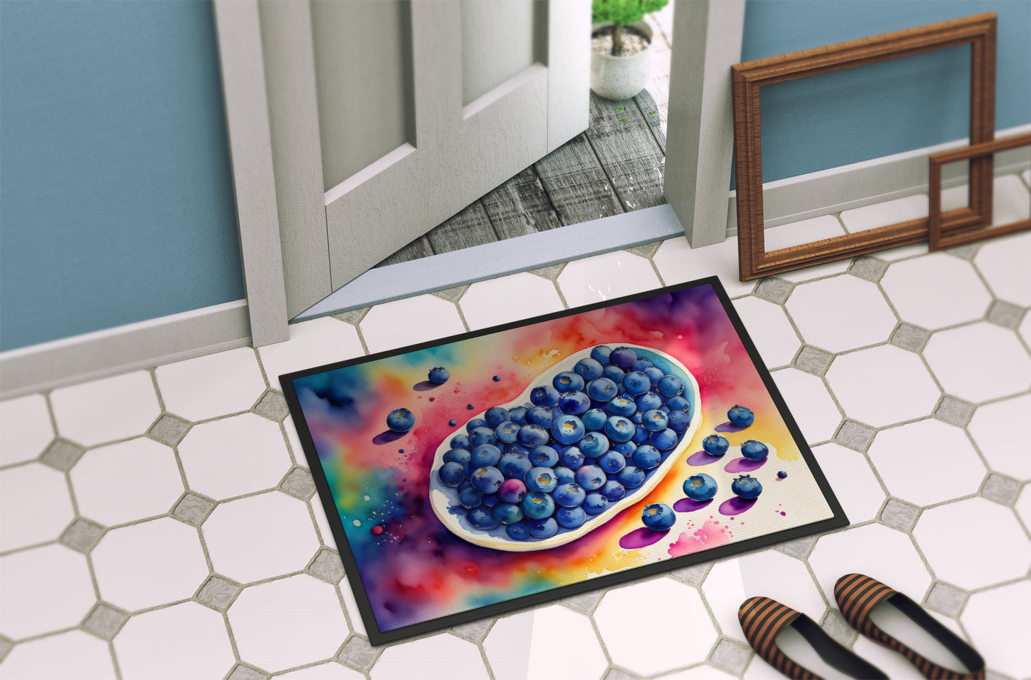 Colorful Blueberries Doormat