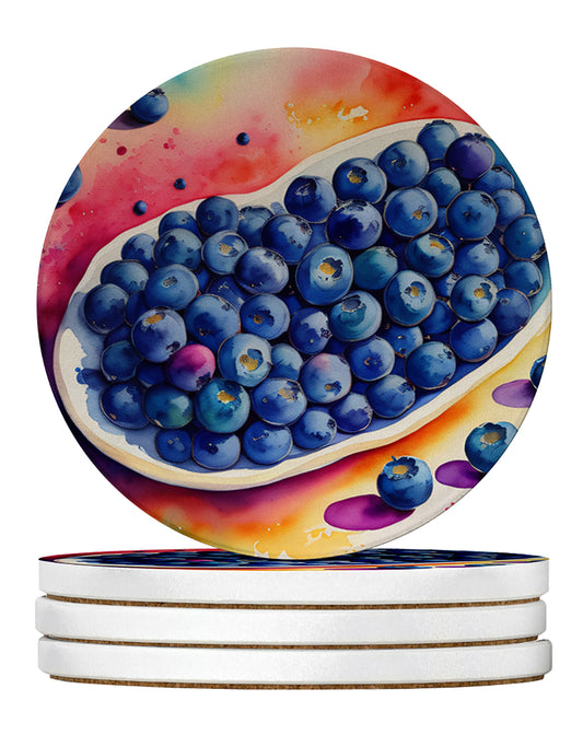 Buy this Colorful Blueberries Large Sandstone Coasters Pack of 4