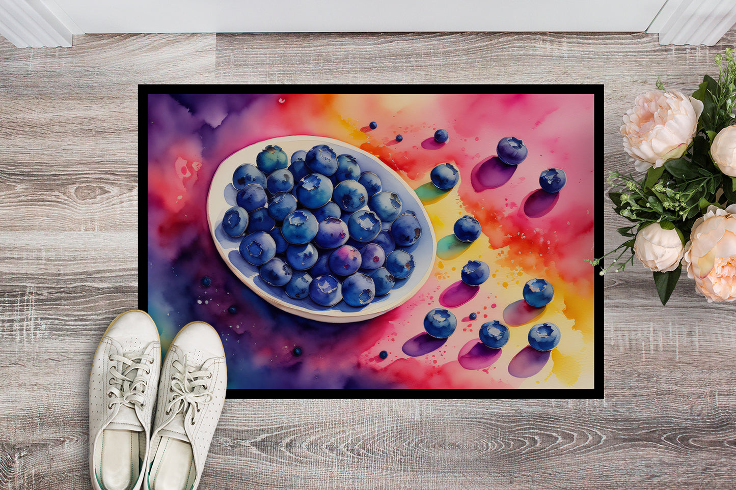 Colorful Blueberries Doormat