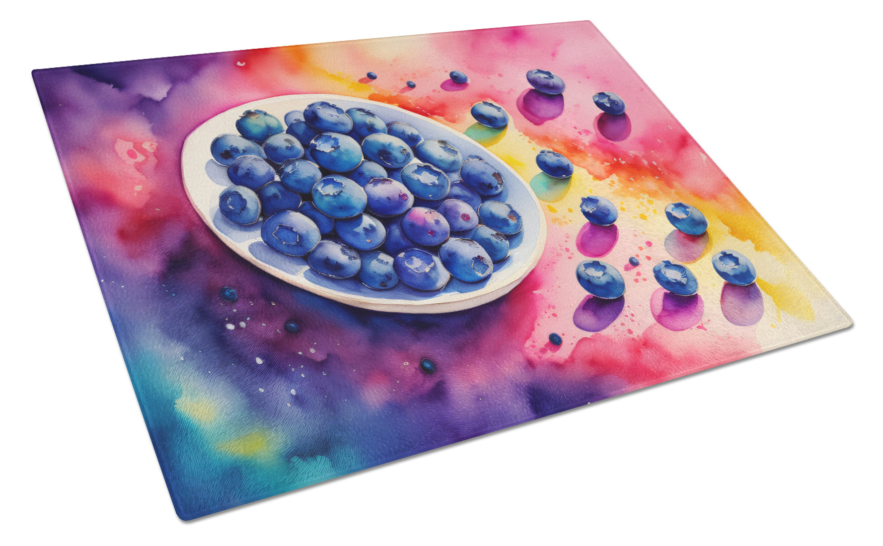 Buy this Colorful Blueberries Glass Cutting Board