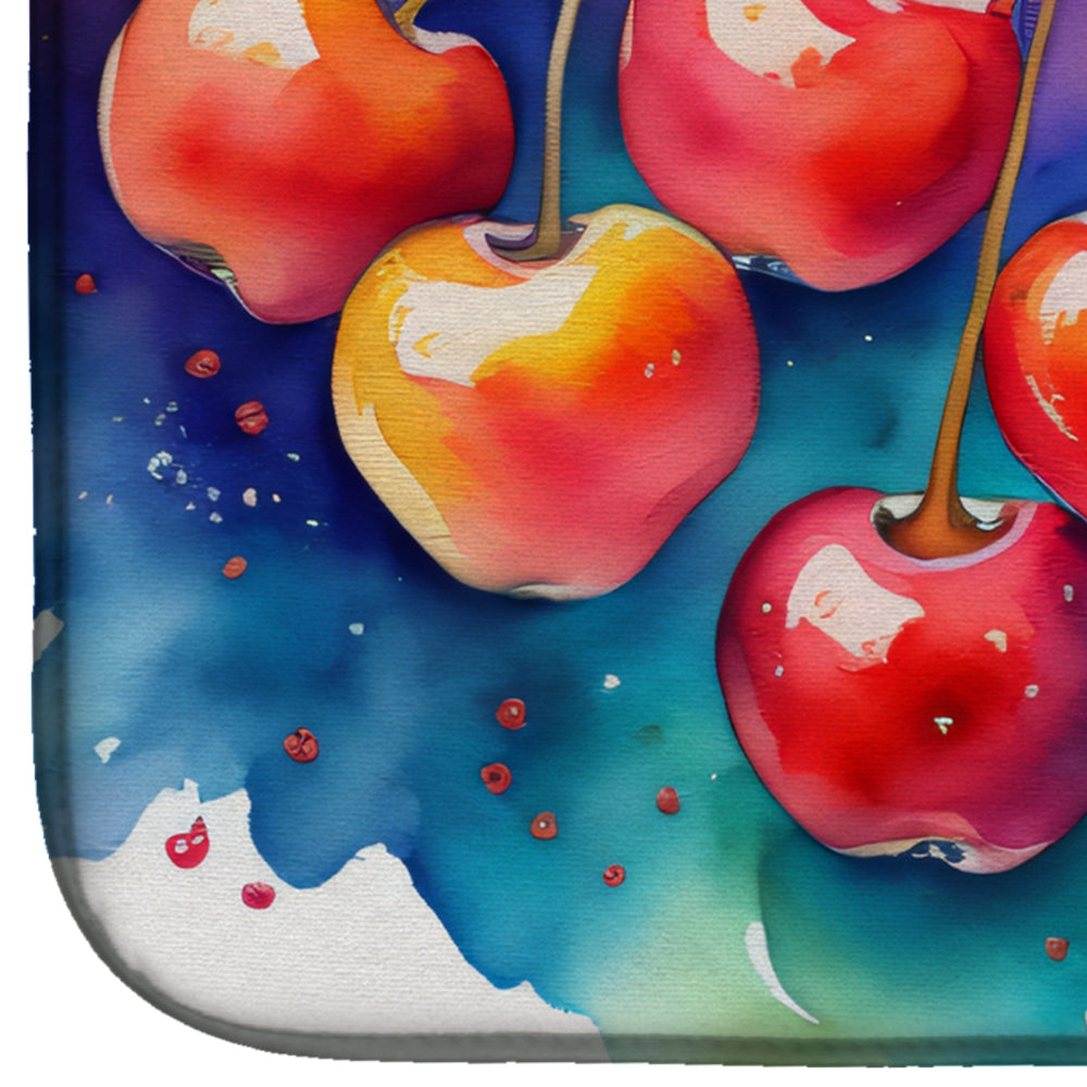Colorful Cherries Dish Drying Mat