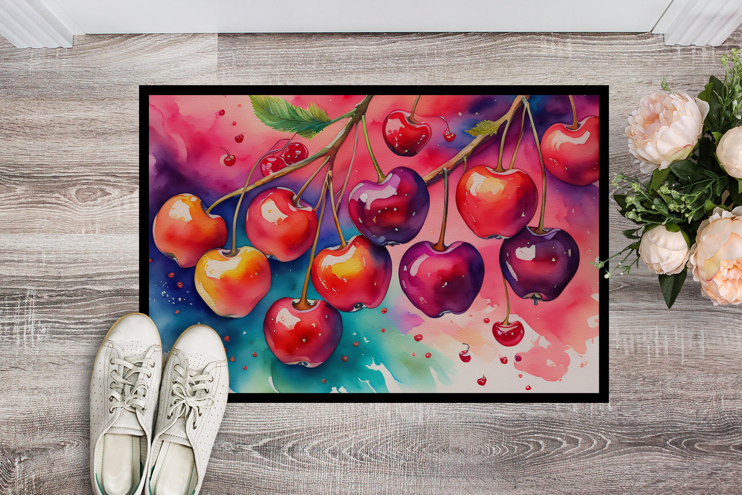 Colorful Cherries Doormat