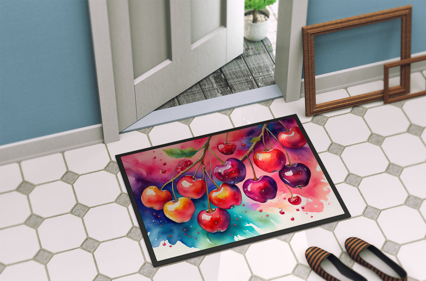 Colorful Cherries Doormat
