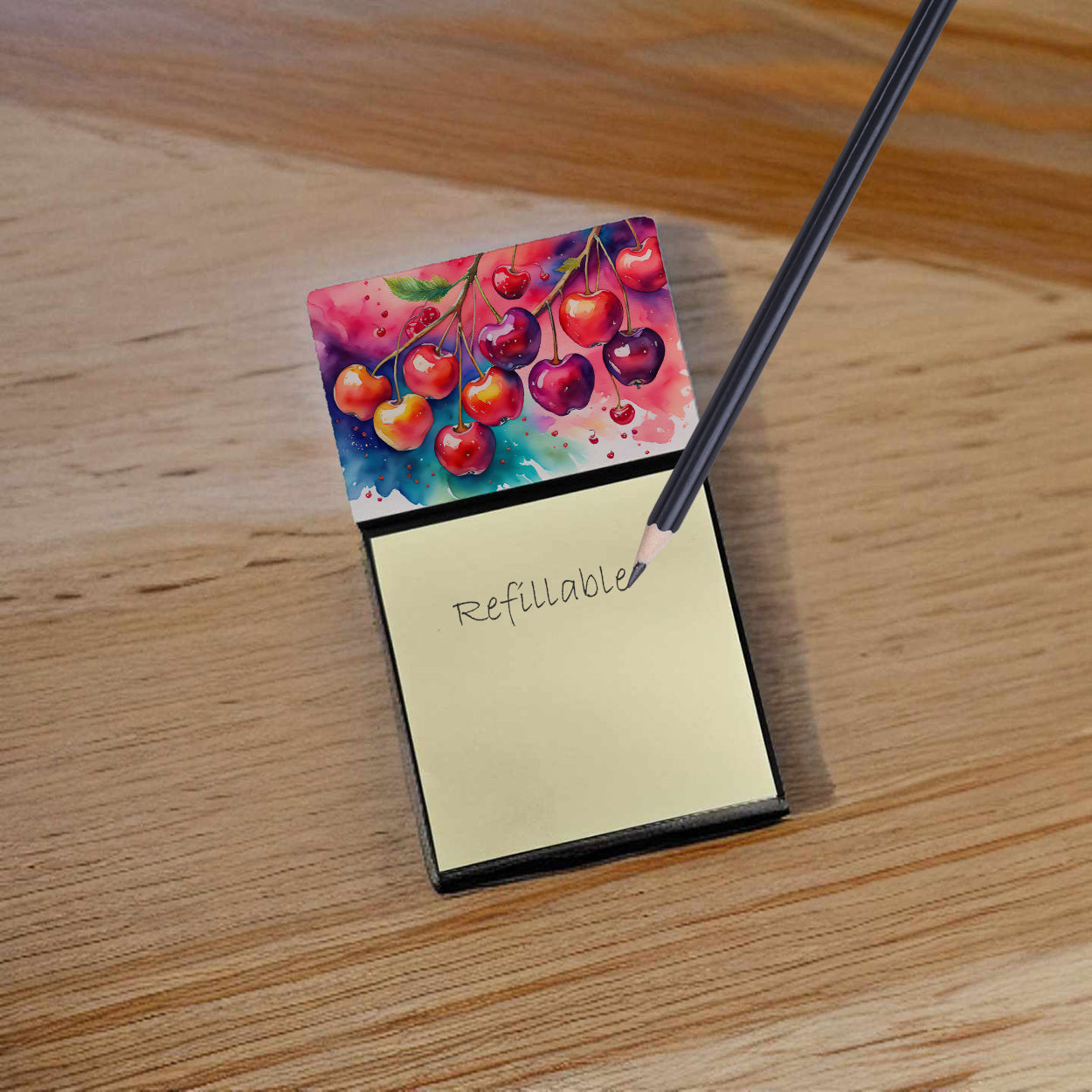 Colorful Cherries Sticky Note Holder