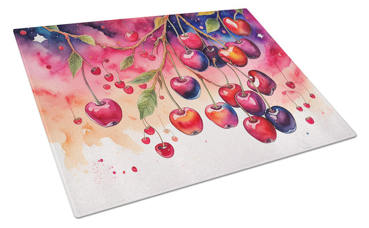 Buy this Colorful Cherries Glass Cutting Board