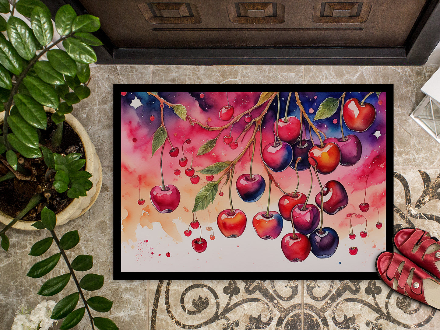 Colorful Cherries Doormat