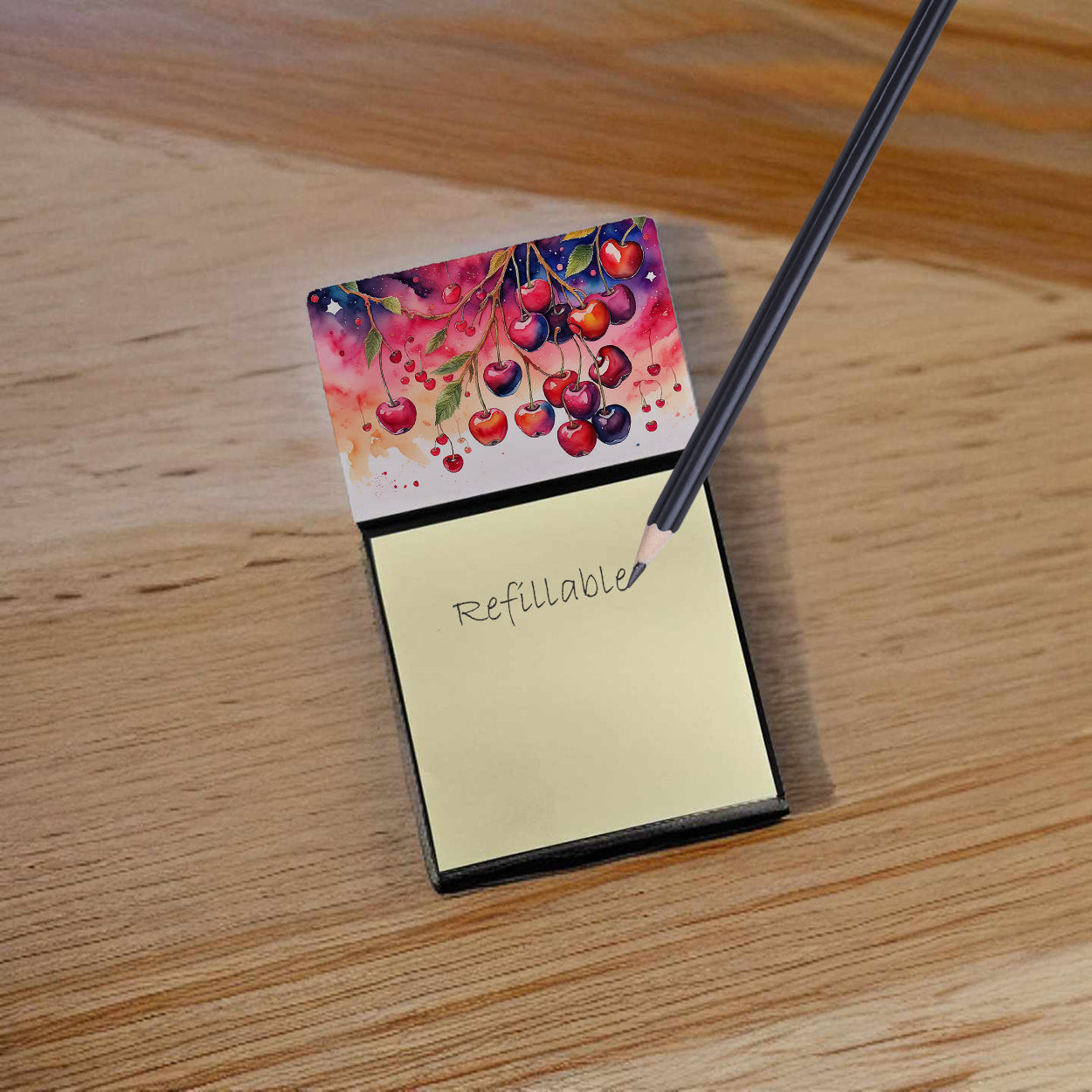 Colorful Cherries Sticky Note Holder