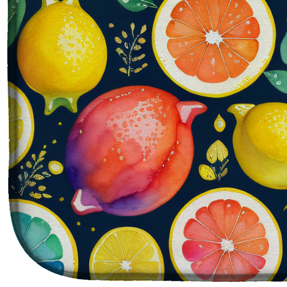 Colorful Lemons Dish Drying Mat
