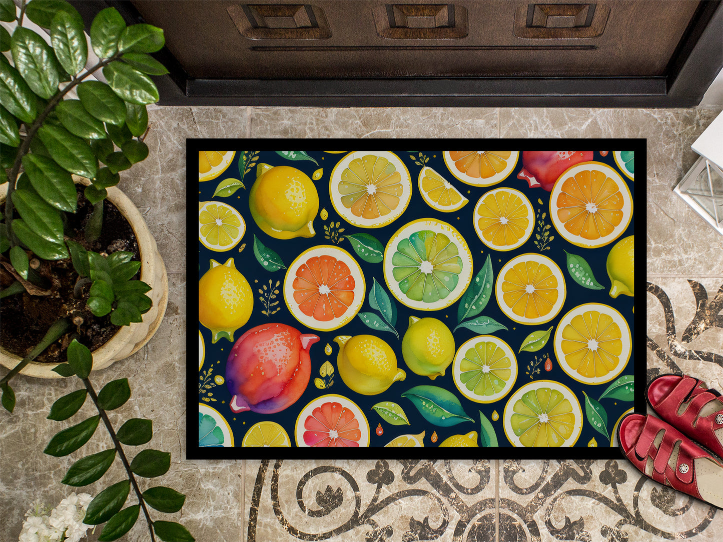 Colorful Lemons Doormat