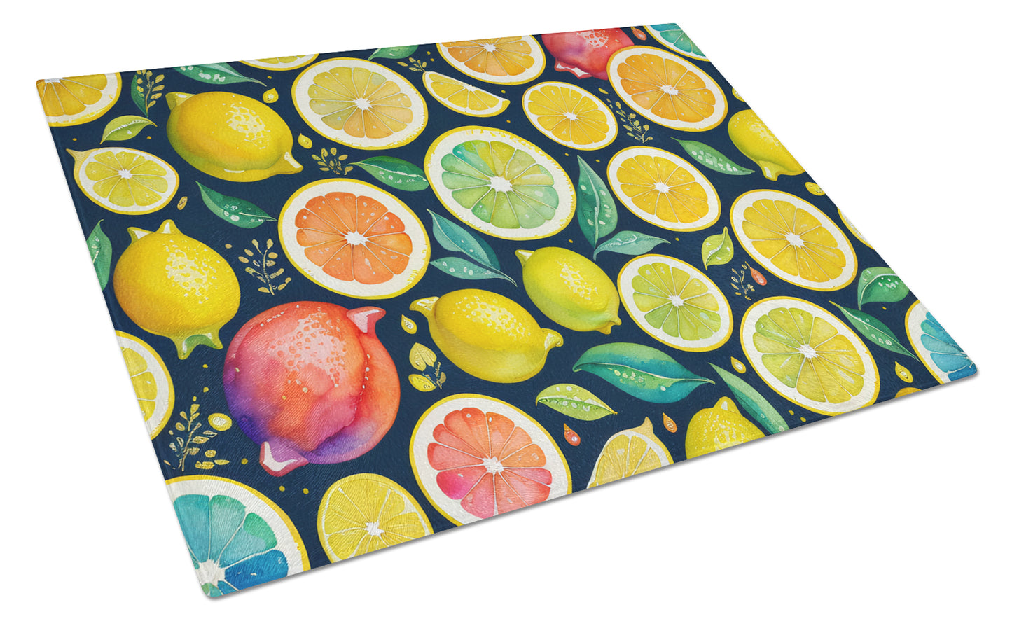 Buy this Colorful Lemons Glass Cutting Board