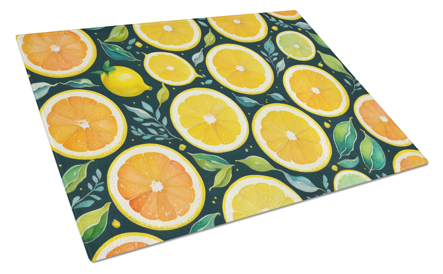 Buy this Colorful Lemons Glass Cutting Board